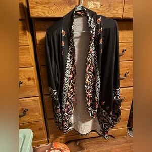 Multi colored print cardigan